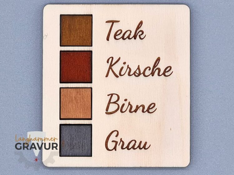 Holz Ohrringe rund – Bild 2